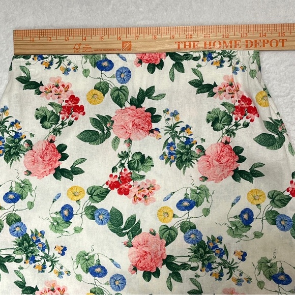 OLD Navy Womens Skirt Floral Linen Blend A-Line Mini Cream Multicolor Size Med. - Picture 7 of 8